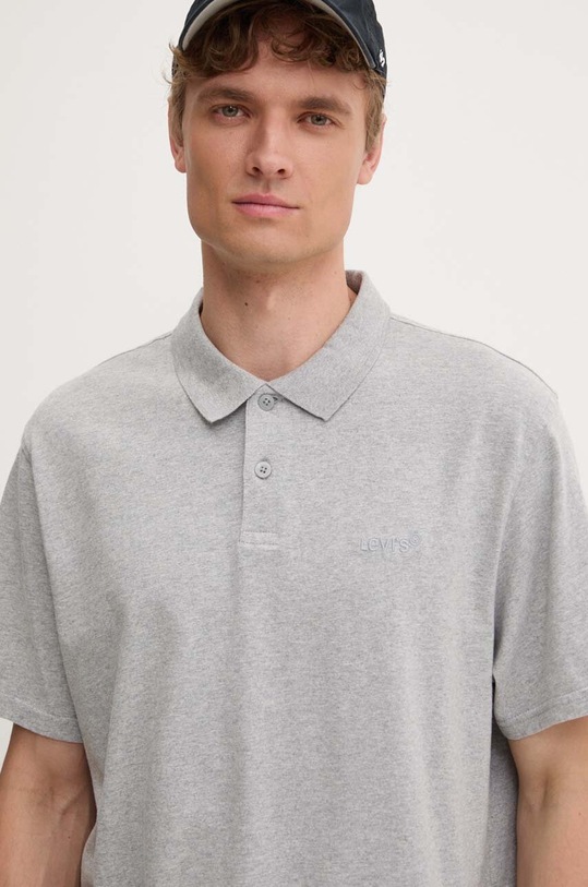 Bavlněné polo tričko Levi's šedá A6735