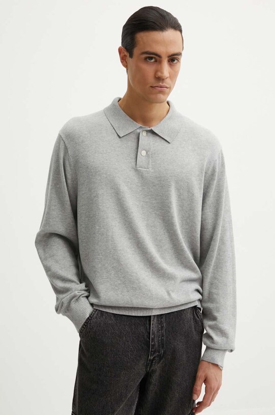 Bavlnený sveter Levi's melanž sivá A8623