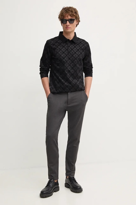 Bavlnené tričko s dlhým rukávom Joop! 30042887 čierna AW24