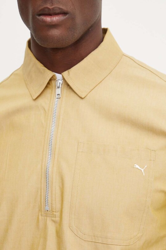Puma cotton polo shirt MMQ 626642 beige