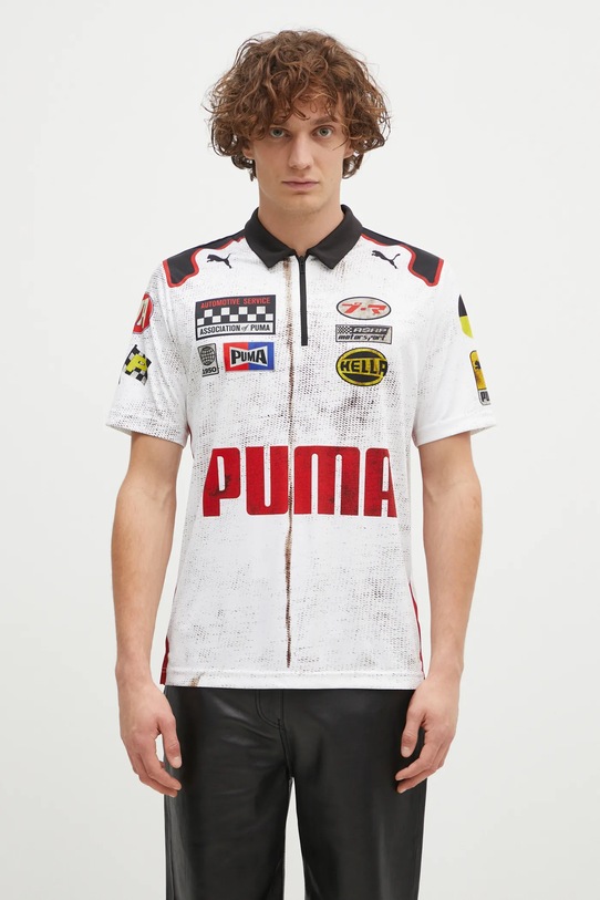 Puma polo shirt PUMA X A$AP ROCKY Team Zip Polo other white 631046