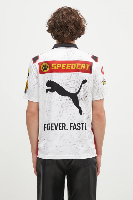 Clothing Puma polo shirt PUMA X A$AP ROCKY Team Zip Polo 631046 white