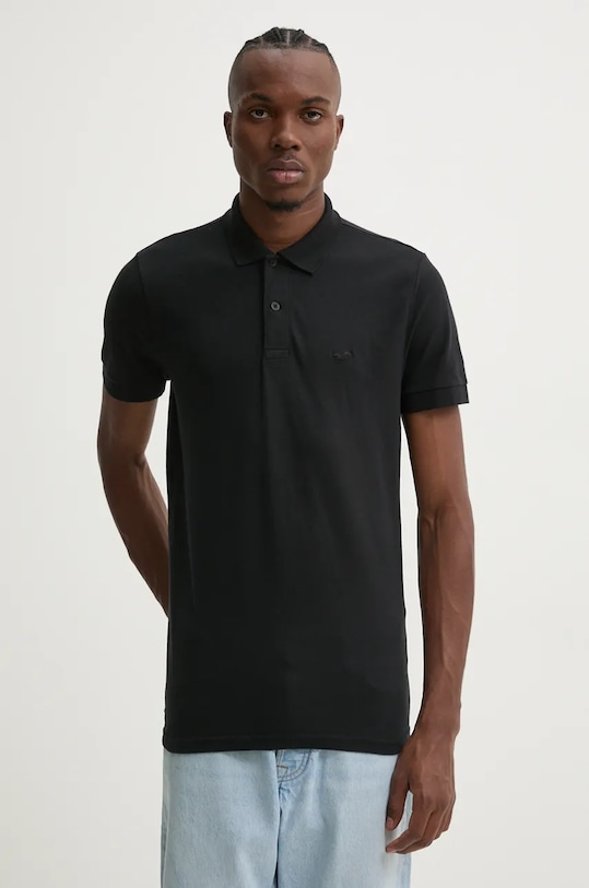 Hollister Co. tricou polo regular negru KI324.4117.900