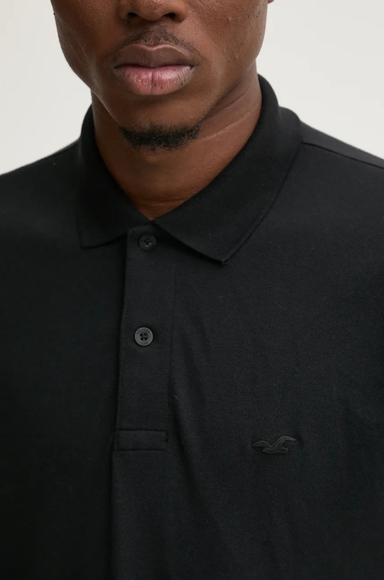 Hollister Co. tricou polo negru KI324.4117.900