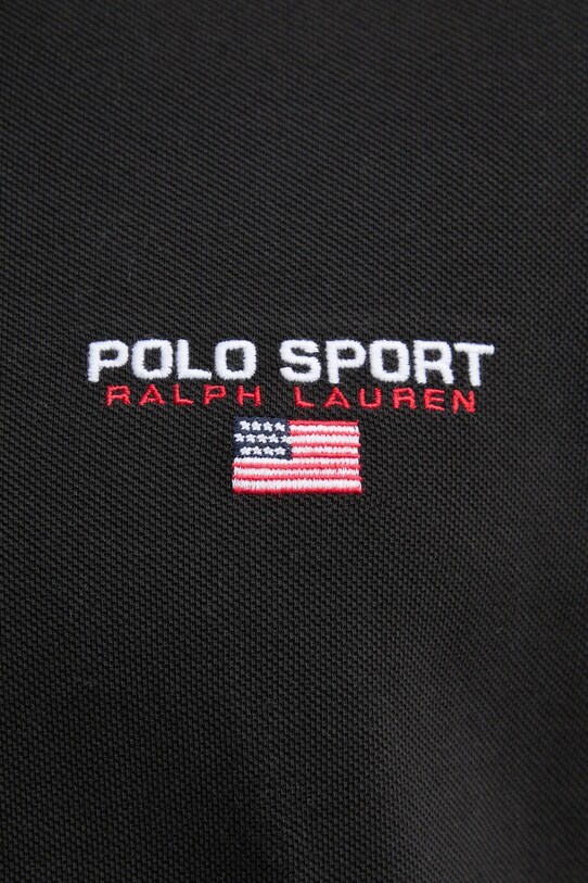 Бавовняний лонгслів Polo Ralph Lauren 710961618 чорний