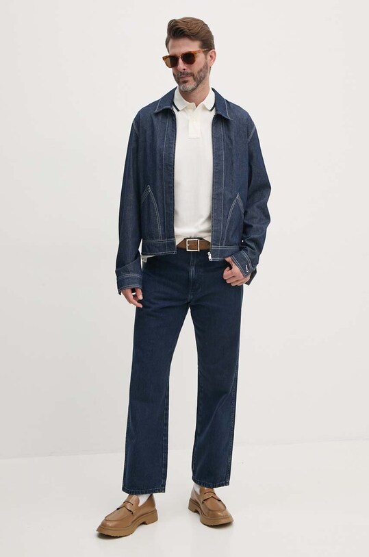 Памучна тениска с яка Polo Ralph Lauren 710867574 бежов AW24