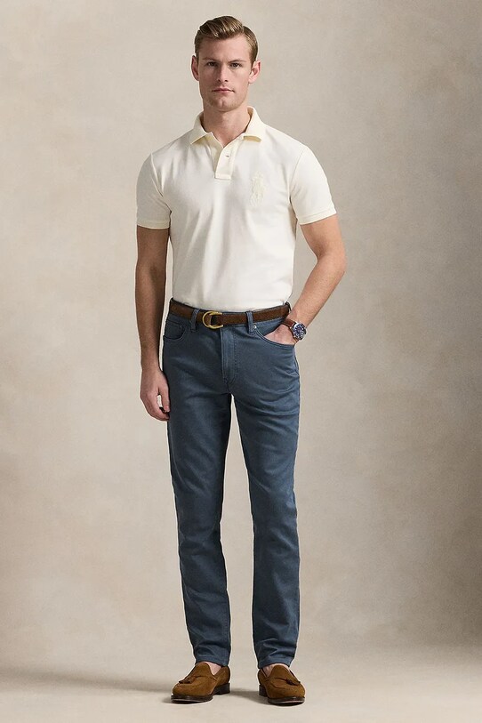 Одяг Бавовняне поло Polo Ralph Lauren 710938137 бежевий