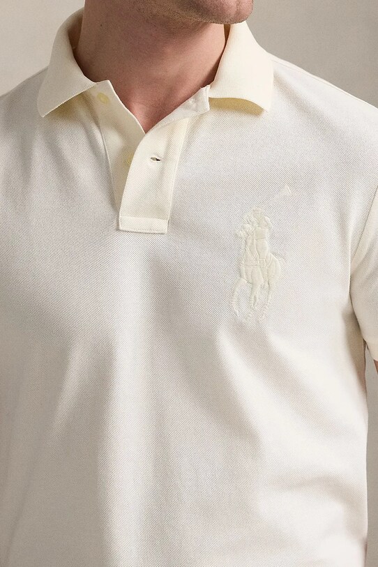 Бавовняне поло Polo Ralph Lauren бежевий 710938137