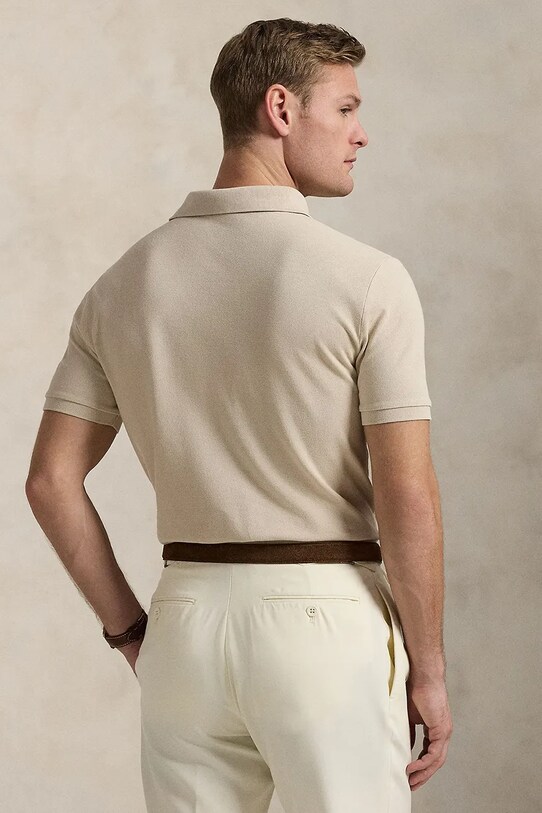 Polo Ralph Lauren polo de bumbac 710938137 gri SS25