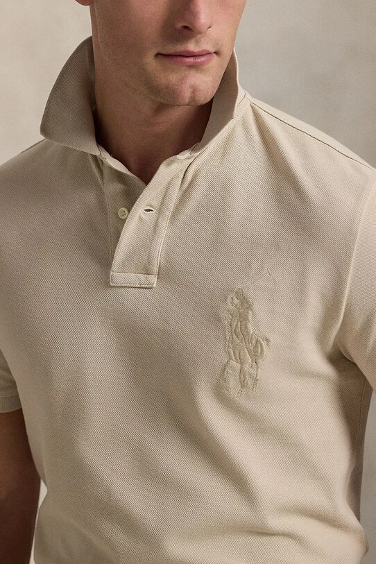 Polo Ralph Lauren polo de bumbac gri 710938137