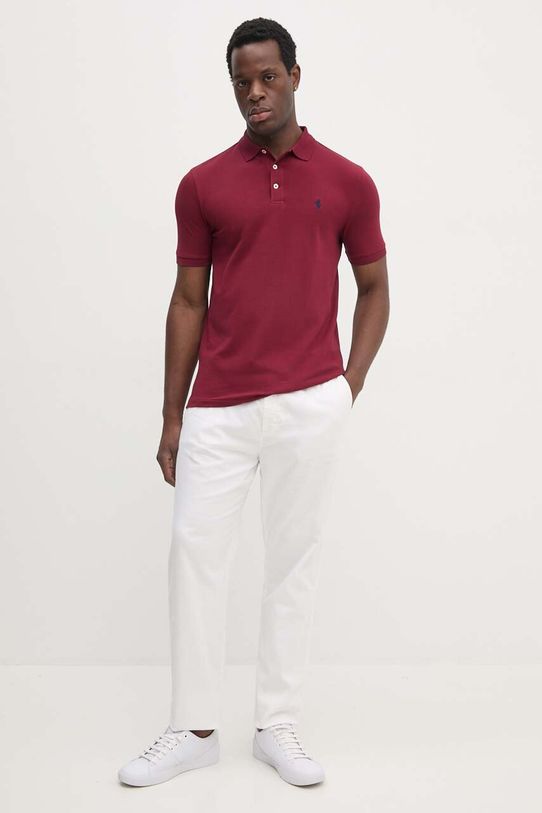 Polo tričko Polo Ralph Lauren 710941439 burgundské SS25