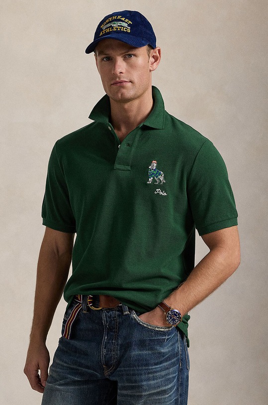 Polo Ralph Lauren polo bawełniane regular zielony 710953336
