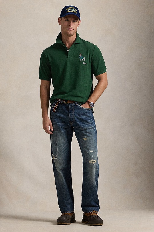 Clothing Polo Ralph Lauren cotton polo shirt 710953336 green