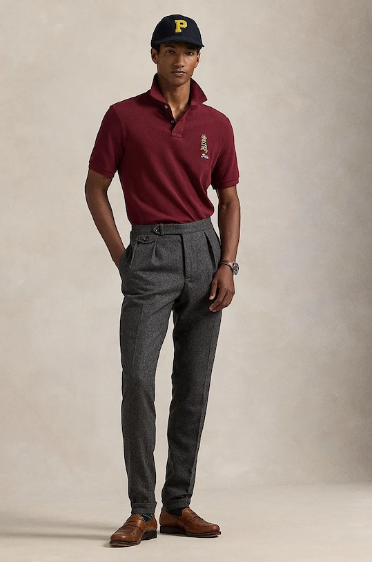 Clothing Polo Ralph Lauren cotton polo shirt 710953336 maroon