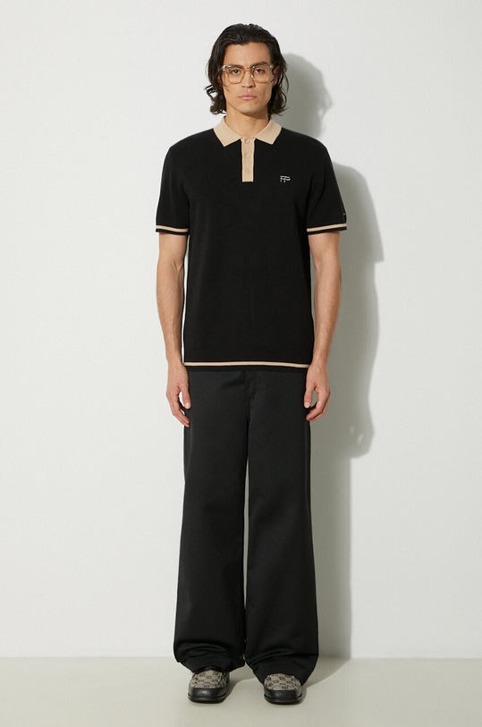 Filling Pieces cotton polo shirt Knit Polo 80713661861 black AW24