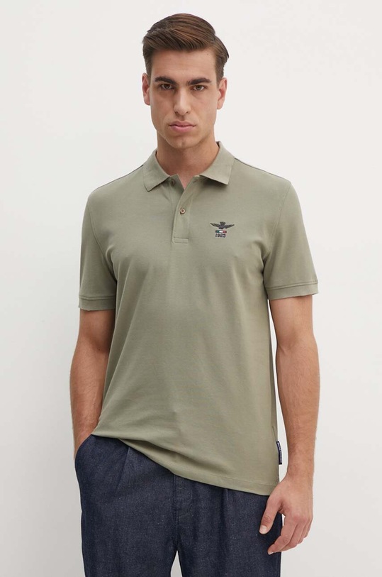 Поло Aeronautica Militare regular зелений PO1799P191