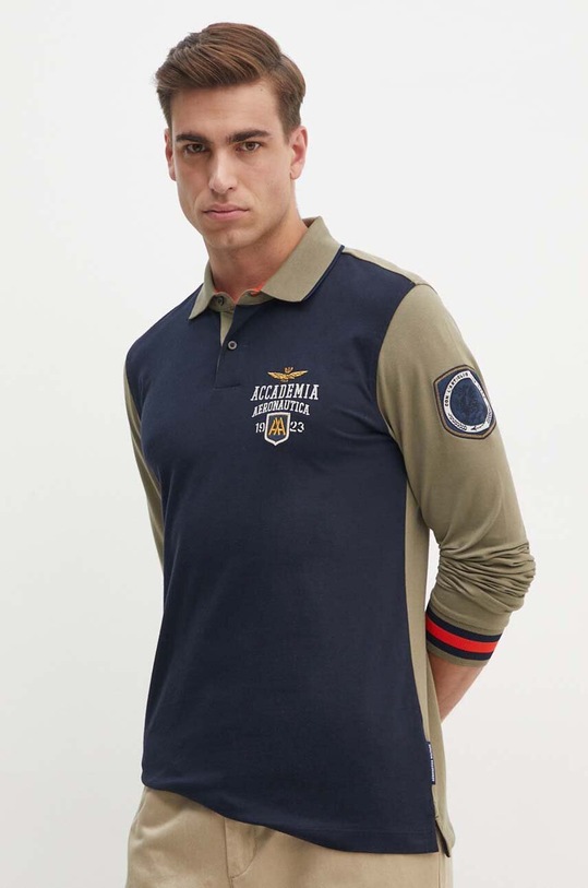 Aeronautica Militare camicia a maniche lunghe regolare verde PO1801P173