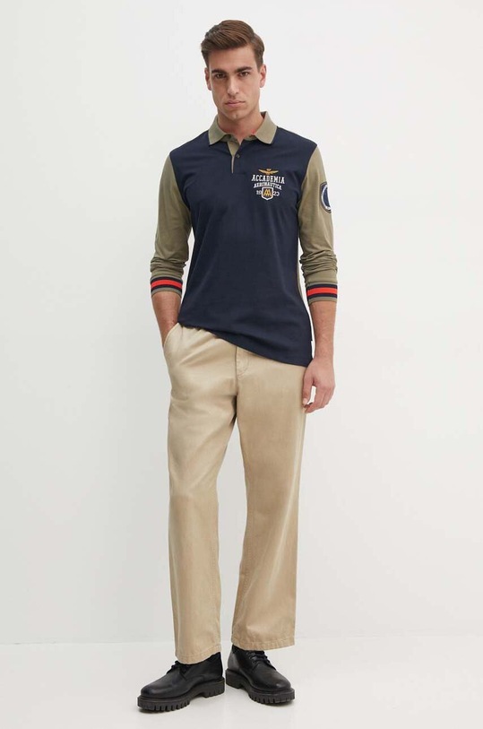 Aeronautica Militare camicia a maniche lunghe PO1801P173 verde AW24