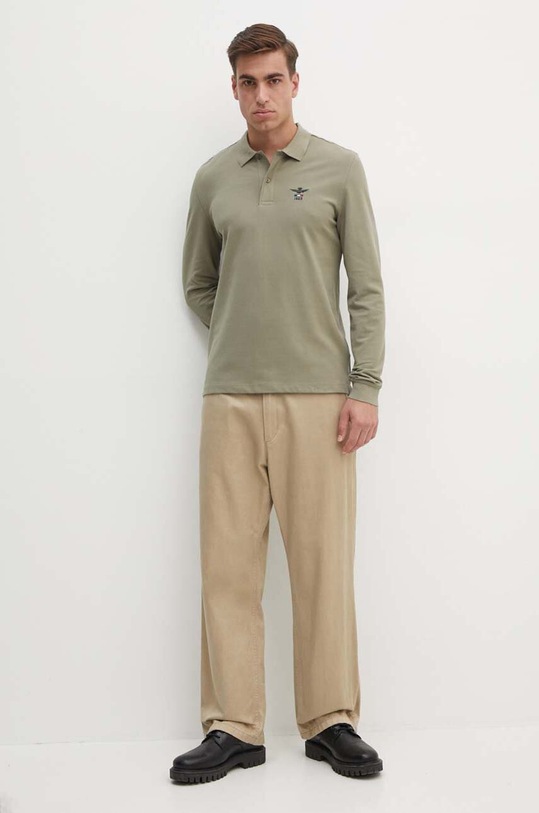 Aeronautica Militare camicia a maniche lunghe PO1803P191 verde AW24