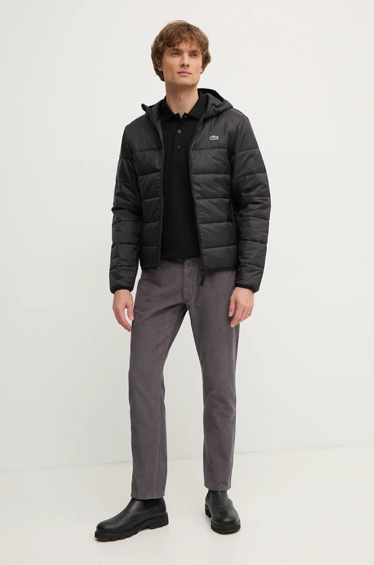 Тениска с яка Lacoste DH3201 черен AW24