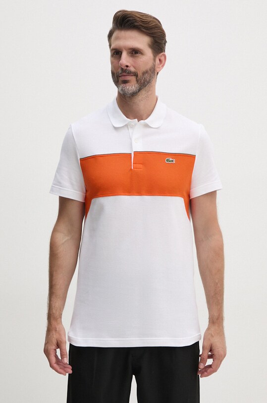 Lacoste polo de bumbac alb PH2847