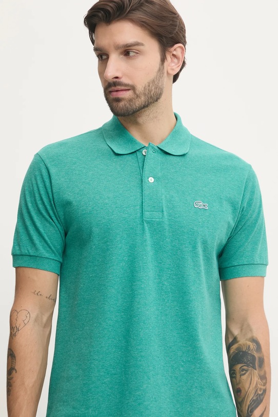 Oblečenie Bavlnené polo tričko Lacoste PH3518 zelená