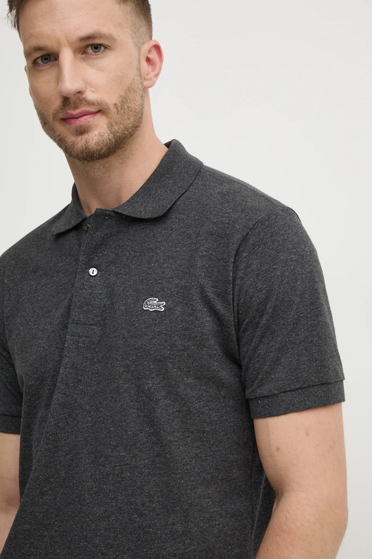 Lacoste polo bawełniane szary PH3518