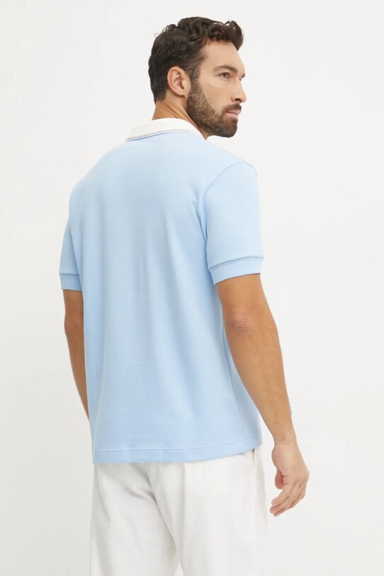 Îmbrăcăminte Lacoste polo de bumbac PH3760 albastru