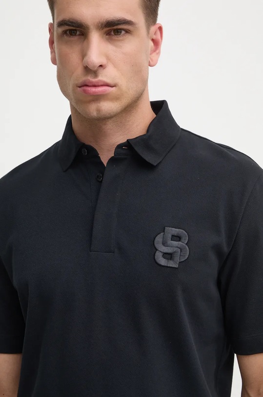 BOSS polo de bumbac negru 50518753