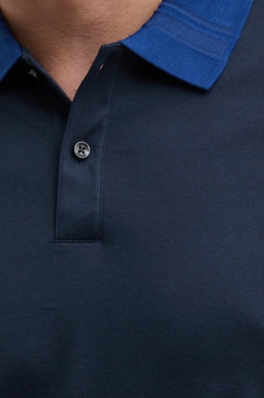 Bavlněné polo tričko BOSS 50521127 námořnická modř