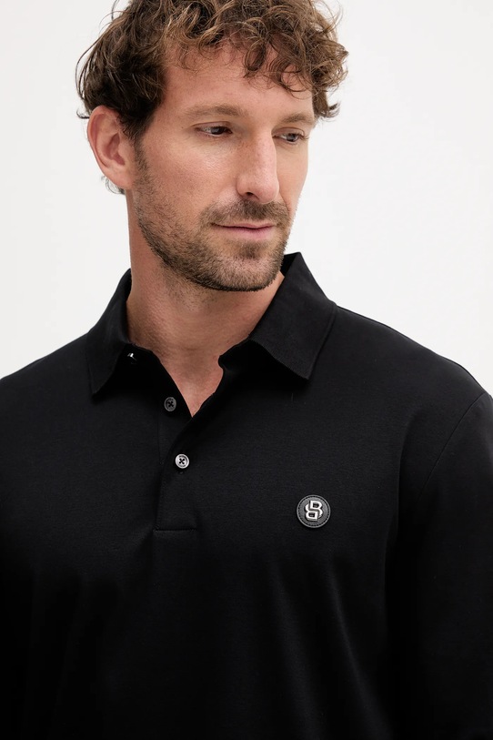 BOSS longsleeve bawełniany czarny 50523917