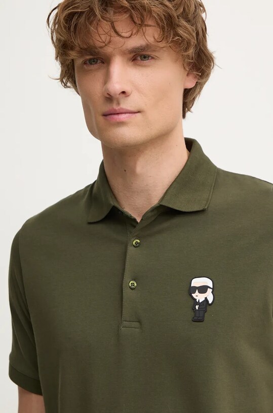 Karl Lagerfeld tricou polo verde 544221.745022
