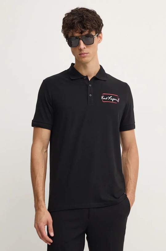 Karl Lagerfeld tricou polo 544221.745026 negru