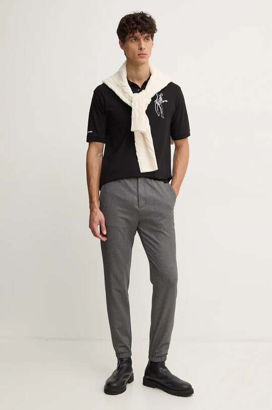 Karl Lagerfeld polo bawełniane 544225.745442 czarny AW24