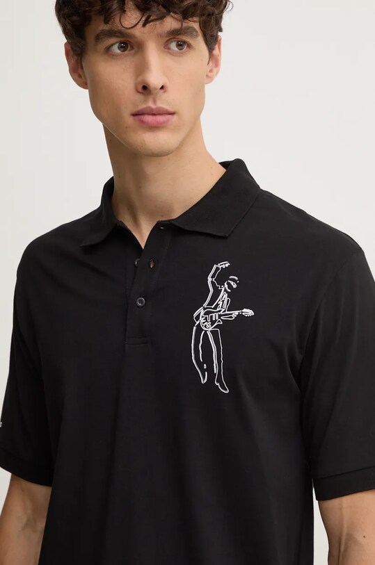 Karl Lagerfeld polo bawełniane czarny 544225.745442