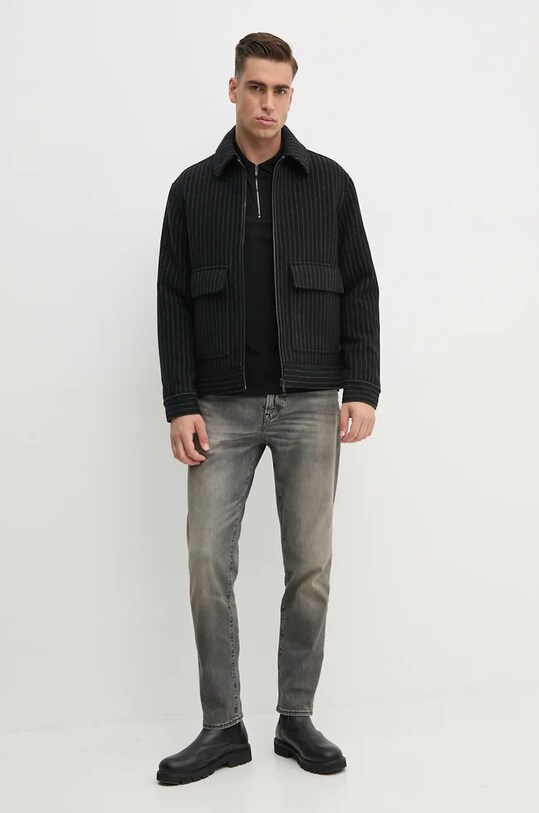 Tričko s dlouhým rukávem Karl Lagerfeld 544221.745015 černá AW24