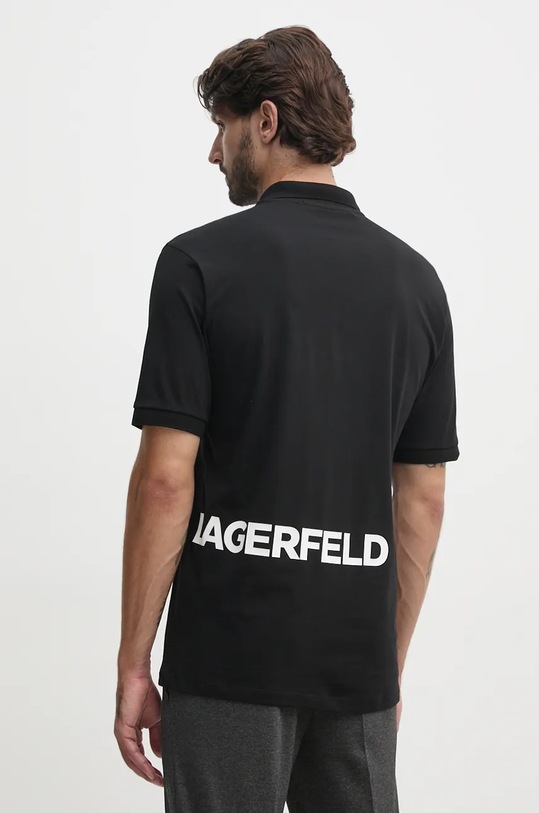 Îmbrăcăminte Karl Lagerfeld polo de bumbac 544225.745440 negru