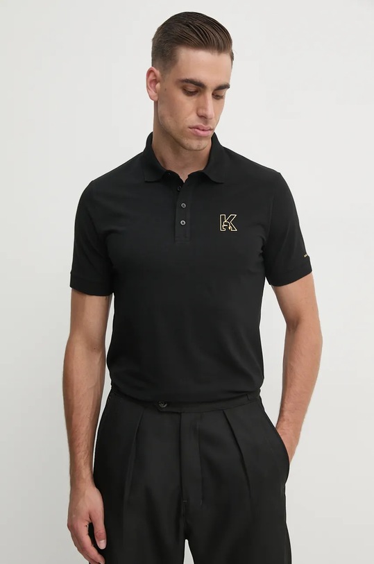 Polo tričko Karl Lagerfeld slim černá 544221.745024