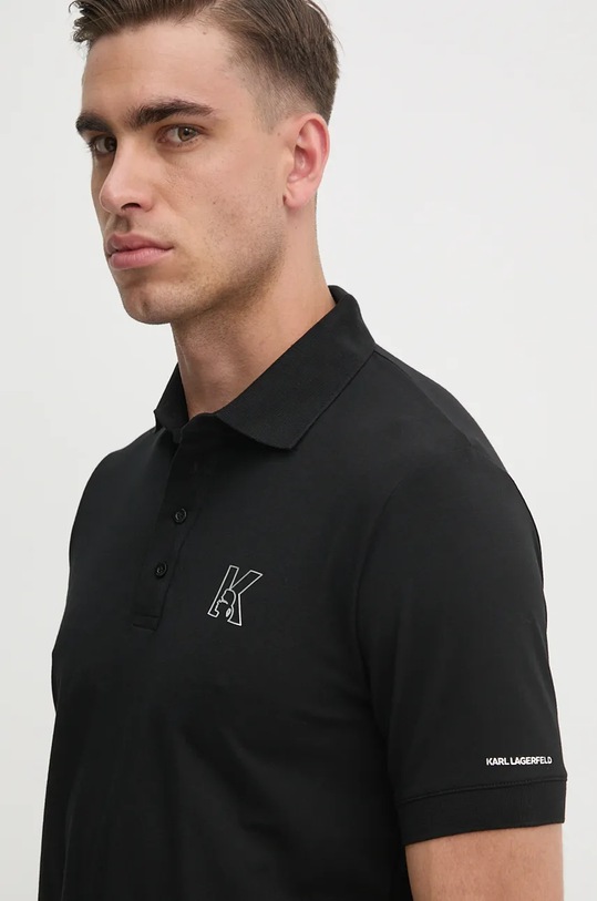 Karl Lagerfeld tricou polo negru 544221.745024