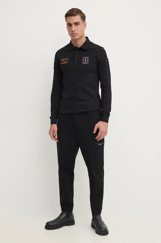 Aeronautica Militare camicia a maniche lunghe PO1835P192 nero AW24