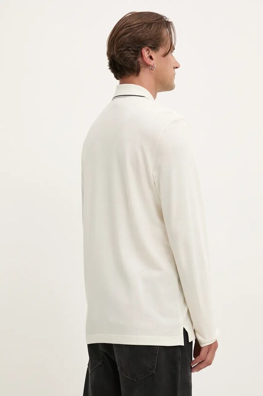 HUGO longsleeve bawełniany 50525864 beżowy AW24