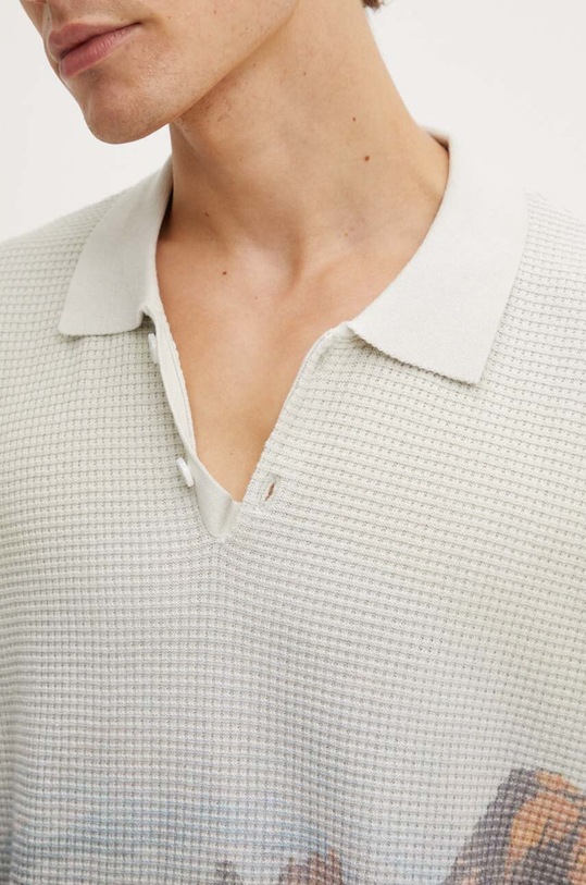 Desigual polo de bumbac LUISIANA 24WMLK03 bej