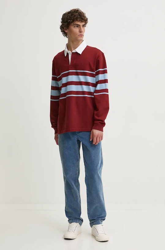 Bavlnené tričko s dlhým rukávom Levi's A4845 hnedá AW24