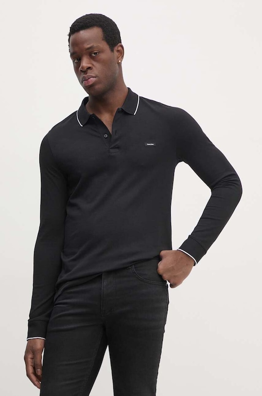 Tričko s dlouhým rukávem Calvin Klein černá K10K112753