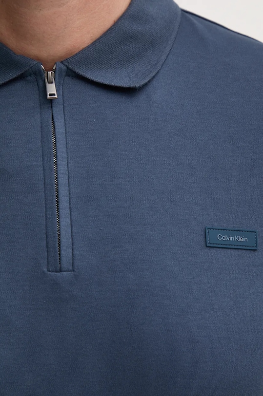 Calvin Klein longsleeve din bumbac K10K113586 albastru