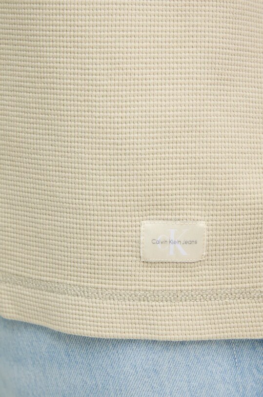 Бавовняне поло Calvin Klein Jeans J30J326688 бежевий