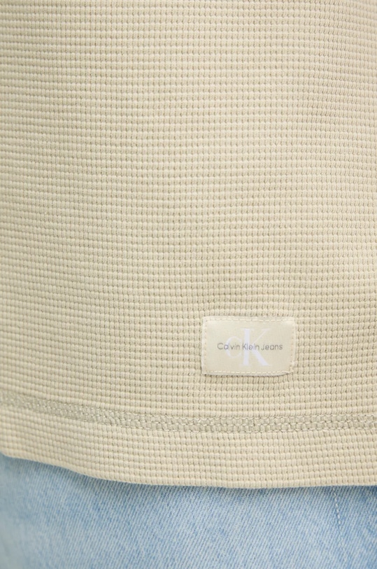 Хлопковое поло Calvin Klein Jeans J30J326688 бежевый