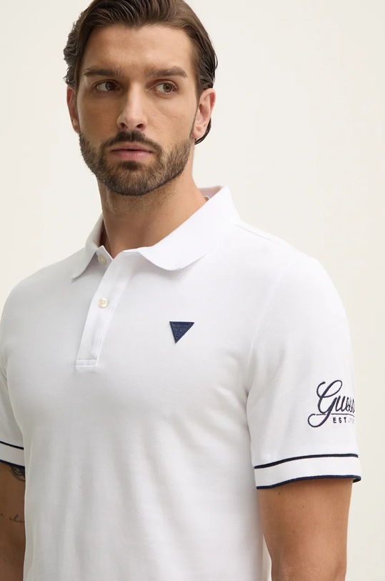 Polo tričko Guess LYLE nášivka bílá M4BP60.K7O64