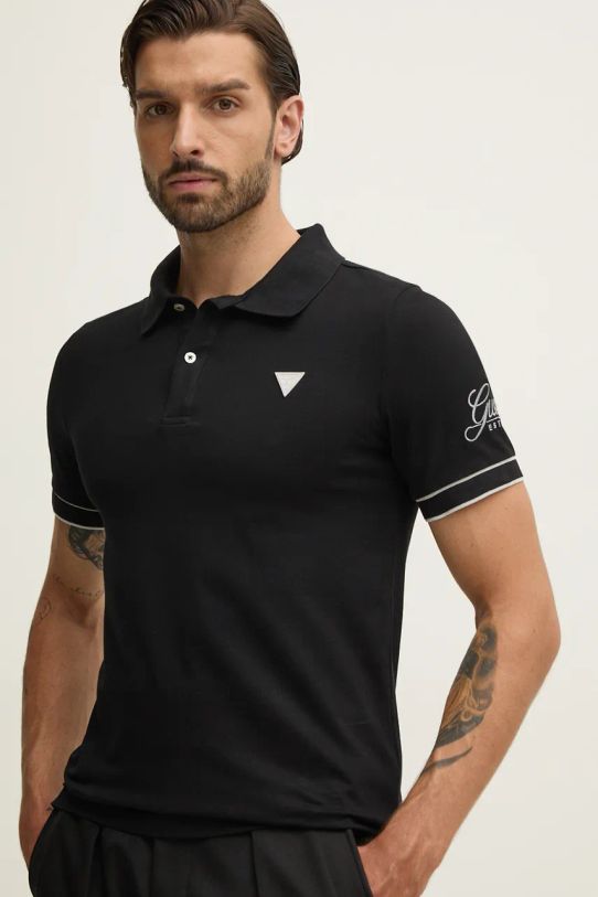 Guess polo LYLE regular czarny M4BP60.K7O64