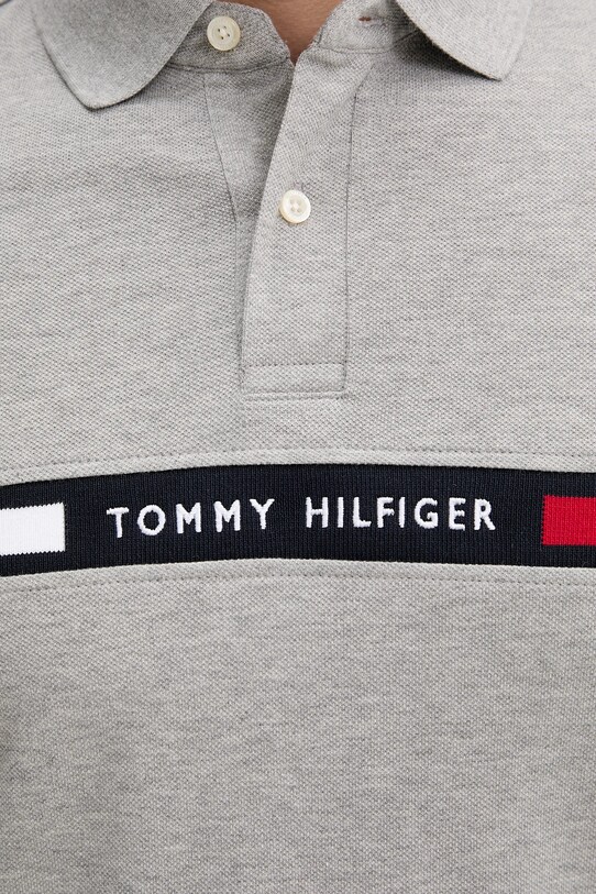 Polo tričko Tommy Hilfiger sivá MW0MW38130